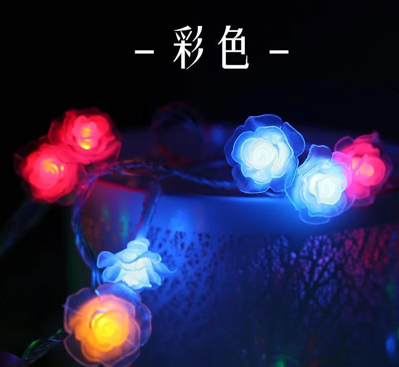 LED rose lights string simulation rose lamp string battery models Valentine's Day decorative lights custom own brand
