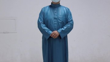 new design saudi arab thobe muslimah jubah indonesia muslim dress green,navy,black Men Abaya Fashion1