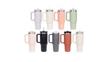 Amazon wholesale 40oz stainless steel insulated tumbler with handle