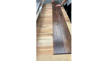 Install black walnut engineered flooring 