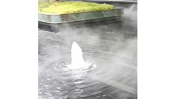 Outdoor Spring Water Fountain with Fogger Yard Landscape Feature