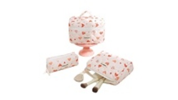 Large Capacity 3 Pcs Custom Logo Quilted Makeup Bags for Girls1