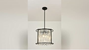 Crystal glass lampshade pendant light