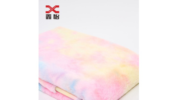 Rabbit hair tie-dye fabric