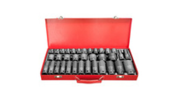 35pcs 1/2'' DR Air Impact Socket Set 1/2 Inch Durable Cr-Mo Steel Auto Repair Impact Socket Set with Allen Wrench Hand Tool Kit1