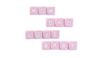 Custom 10mm Cube 26 Silicon Alphabet Beads1