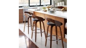 ironwork wholesale free sample household Leather cushion modern dining kitchen bar high bar restaurant chair1