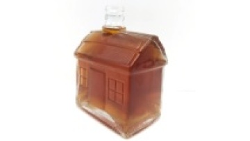 Small House Shape Exquisite Transparent Glass Bottle Container for Whiskey Brandy Vodka1