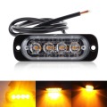 4 LED Strobe Warning Light Strobe Grill Flashing Breakdown Emergency Light Car Truck Beacon Lamp Amber Traffic Light