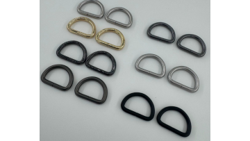 D-shaped buckles, semi-circular rings