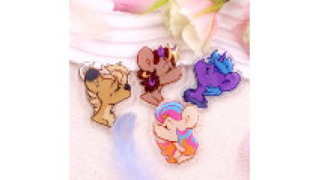Custom Anime Badge Custom Acrylic Epoxy Pin  Cute logo Badges  Custom  Pin Set with Backing Card1