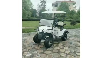 2 seat white electric cross-country golf cart.mp4
