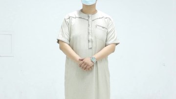 Wholesale Hot Sale Islamic Men White Clothing Thobe Arab Design Thobe Muslims Abaya1