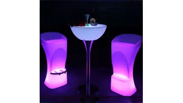 Stylish Round Bar Table with Elegant Illumination for Dining1