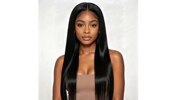 Brazilian Human Hair Lace Front Wig Straight Hair For Black Women