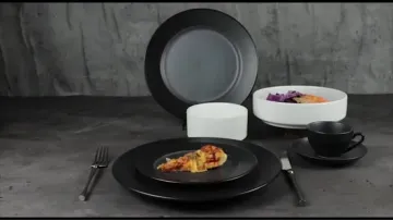 in Stock Coffee Cryptolalia Western Black Hotel Porcelain Ceramic Tableware Dinner Set1