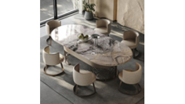 High-end Art Dining Tables Modern Dining Room Furniture With Stainless Steel Legs Dining Table And Chairs1