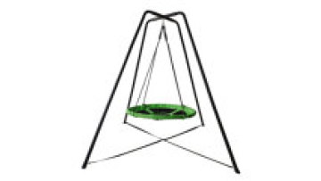 Heavy Duty Kid Swing Set for Backyard, Baby Saucer Swing Indoor Outdoor Play Folding Metal Stand1