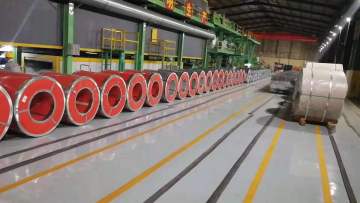 Red galvanized steel coil production