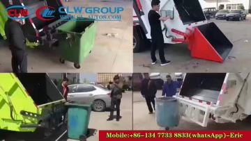 Loading and unloading of various rubbish bins