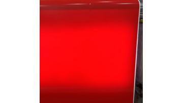 Livite 520gsm red PVC high quality coating truck curtain tarpaulin materials is in production.
