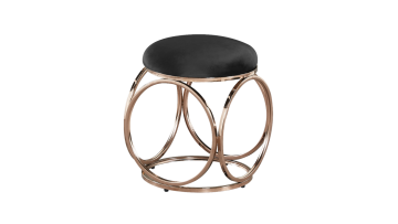 TL-AB21 Modern Round Stool with Velvet Seat for Contemporary Living Spaces