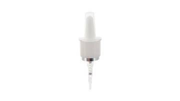 20mm Crimp Nasal Mist Sprayer with Silver Ferrule and Clear Dust Cap