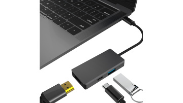H01c 3 in 1 USB C Hub Docking Station with HDMI