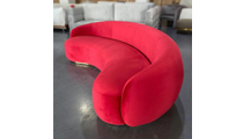 The most popular furniture Corner sofa set C-shaped banana velvet Fabric Modern Living Room Curved Sofa1