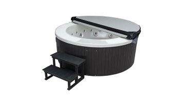 Concrete Patio With Hot Tub