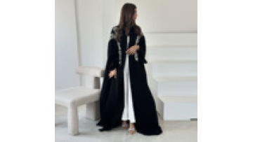 2025 New Summer Modest Women Open Abaya Retro Embroidery Abaya Temperament Robe Dubai Arab Fashion Cardigan Coat1