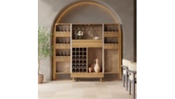 wholesale modern European Style iron work Custom Wall Mounted supermarket Display Storage Cabinet bar wine rack1