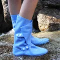 Hot Selling New Fashion Waterproof PVC Rain Shoes Cover Anti-Slip Fold-Able Reusable Outdoor Bicycle Silicone Rubber Boots