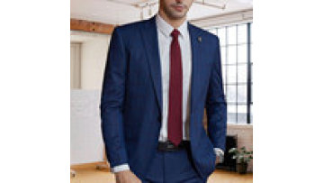 Men's Plaid Lapel Suit Jacket - Single Breasted Wedding Tuxedo Blazer1