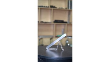 Slotted stainless steel staircase handrail