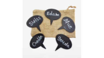Newstyle Various Shapes Slate Stone Cheese Makers with Gunny Bag and Labels1