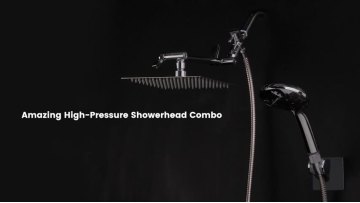 Stainless Steel Square overhead Shower Large Rainfall ShowerHead Waterfall Full Body for bathroom1