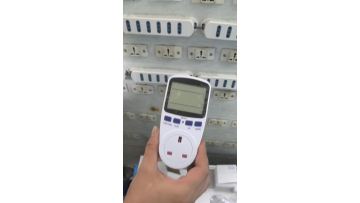 Practical operation UK Plug Energy Consumption Meter Rechargeable Electricity Monitor Display 7 Modes With Overload Protection Cost Blue Socket
