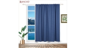 Plain blackout shading linen window curtains rideaux maison1