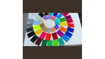 Colored acrylic display panel