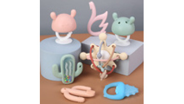 Oem Manufacturer Silicone Baby Teethers Donut Rubber Toy Chewable Teething Toys Silicone Baby Teether1