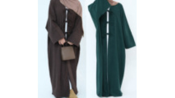 EID  Ramadan Fashion Arabic Black  Kimono  Abaya Muslim Dresses Dubai Islamic Clothing1