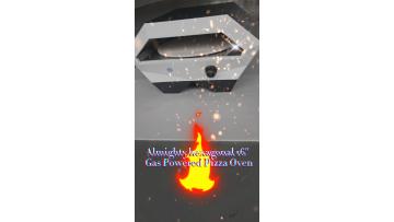 Almighty hexagonal 16'' Gas Powered Pizza Oven