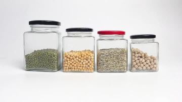 square glass jar