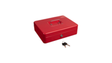Big Size Red Black Blue Euro Portable Cash Storage Box Money Safe with Removable Tray1