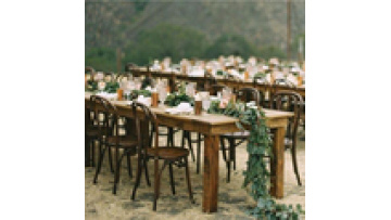 High Quality Cheap Price Commercial Furniture  Wedding Rectangle Shape Nature Wood Wooden  Folding   Banquet Table1
