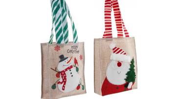 christmas jute bag