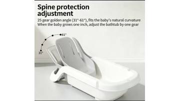 Foldable Bathtub – Adjustable Backrest