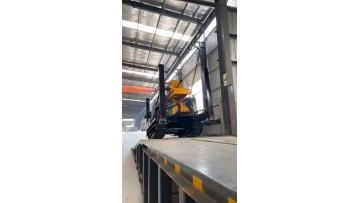 Our water well machine auto walk into container