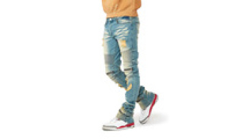 Hot Sale Wholesale Men Cotton Straight Classic Jeans Male Denim Pants New Design Men Casual Trousers1